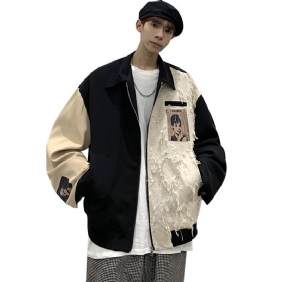 2023 Miesten Hip Hop Patchwork -takit Kevätsyksyn Päällysvaatteet