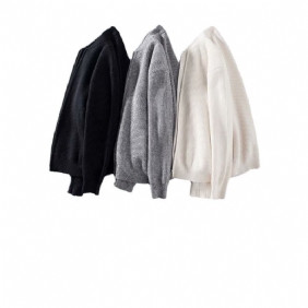 Miesten Vetoketjullinen Neuletakki Slim Fit Trendikäs Päällystakit