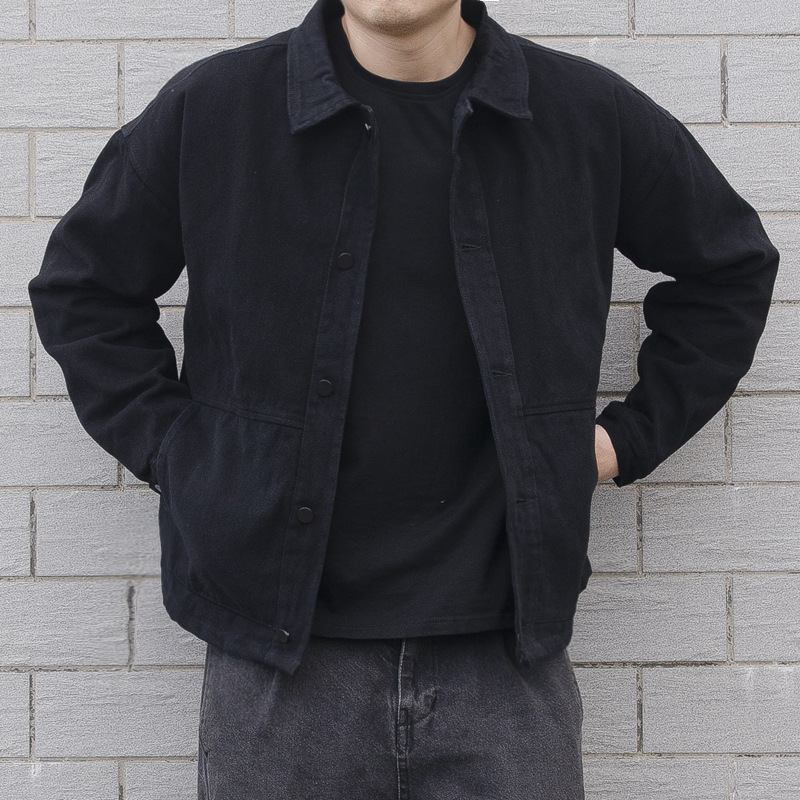 Retro Trend Thin Section Denim Jacket Miesten Trendikäs Komea Löysä Tavaratakki