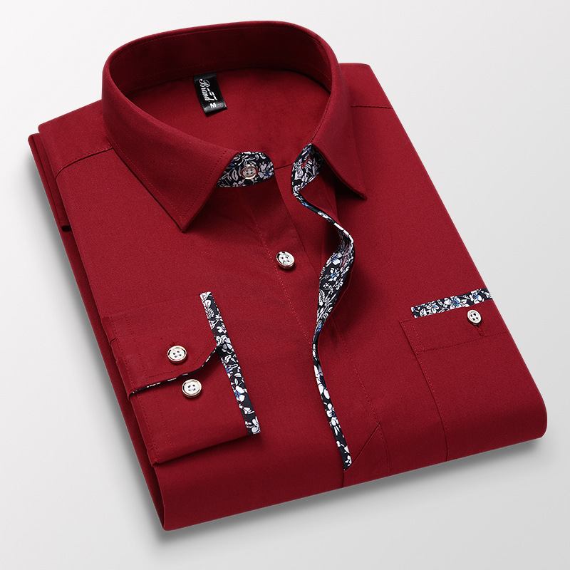 Miesten Paidat Pitkät Hihat Trendikäs Uusi Rento Slim Fit